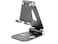 StarTech.com Phone and Tablet Stand - Foldable Universal Mobile Device Holder for Smartphones &amp; Tablets - Adjustable Multi-Angle Ergonomic Cell Phone Stand for Desk - Portable - Black (USPTLSTNDB)