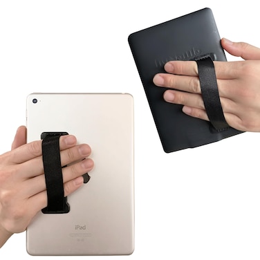 WUOJI Finger Grip for Tablets -Universal Tablet Hand Strap Holder- iPad Hand Holder Strap Grip for eReaders Fire Tablet - Kindle/Kobo/Voyaga/Lenovo/Sony Kindle E-Book Tablet(Black)