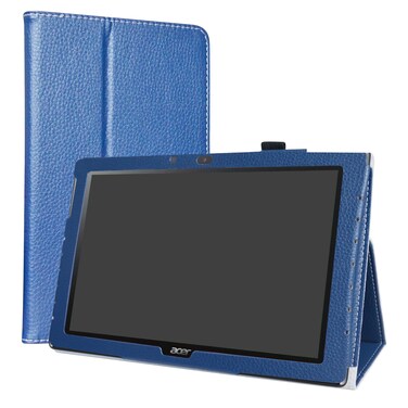 Acer Iconia One 10 B3-A40 Case,LiuShan PU Leather Slim Folding Stand Cover for 10.1" Acer Iconia One 10 B3-A40 Android Tablet,Dark Blue