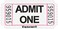 Admit One White Ticket Roll - 1" x 2" (1 Roll of 2,000 Tickets) - Ideal for Events, Raffles, &amp; Entry Control