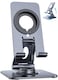 Adjustable Rotating Tablet Stand, Aluminium Desktop Stand Holder Dock with MagSafe Charger Slot Compatible with 4-14" iPhone &amp; iPad, Swivel Design for Store POS Office Showcase Kitchen (Space Gray)