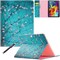 Galaxy Tab 4 10.1 Case - Newshine Stand Folio Case Cover for Samsung Galaxy Tab 4 10.1 Inch Tablet SM-T530NU, with Multiple Viewing Angles, Document Card Pocket (Almond Flowers)