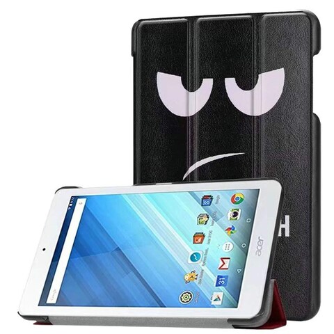 for Acer Iconia One 8 B1-850 B1-860 B1-870 / One8 B1-860A Leather Case 8&quot; Ultra Slim Folio Stand Luxury with Sleep Wake Up Function Smart Cover (Don&#39;t Touch ME)
