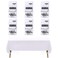 White 6 Pack Premium Disposable Plastic Tablecloth 54 x 108 In - Plastic Table Cloths for Parties Disposable Tablecloth for Rectangle Table Up To 8 Ft - Rectangle Tablecloth - White Plastic Tablecloth