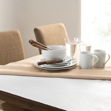 Elrene Home Fashions Deluxe Heavy Duty Table Pad Protector Cushioned Flannel Backing, 52" x 108", White