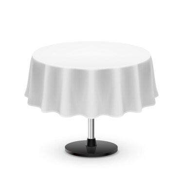 UBICON Premium Cotton Blend Round Tablecloth - Durable, Wrinkle-Resistant, Shape-Retaining - Versatile &amp; Elegant for Any Occasion