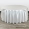 YOUR CHAIR COVERS - 132 inch Round Satin Tablecloth White, Round Table Linens for 6 ft Round Banquet Tables