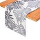 Leaf Table Runner, Double-Sided Reversible Polyester Leaves Table Runner for Dining Kitchen Holiday Wedding Party (Grey, 12x70 inch)