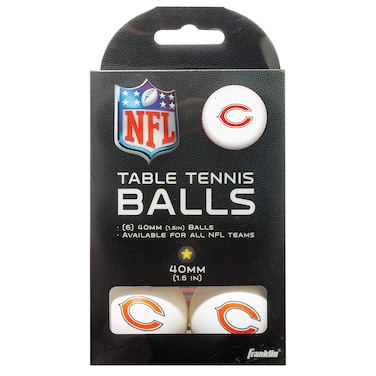 Franklin Sports Chicago Bears Table Tennis Balls - NFL Team Table Tennis Balls - Official Team Logos and Colors - Fun NFL Game Room Accessories