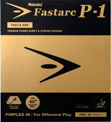 Nittaku NR-8719 Fastark P-1 Soft Rubber Backing for Table Tennis, Tension Type, Black, Thick