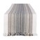 DII Everyday Collection Fringed Stripe Tabletop, Table Runner, 14x108, Black