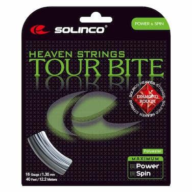 Solinco Tour Bite Diamond Rough Tennis String Set-16L-Silver