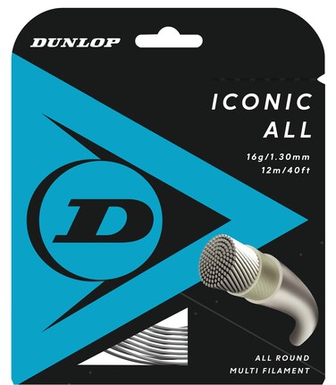 Dunlop Sports Iconic All Tennis String, 17G, Natural, 40' Set