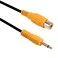 Yeworth Gold Plated 3.5mm 1/8 inch Mono Male Plug to RCA Female Jack Audio Adapter Cable Cord 0.3m