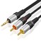 TNP 3.5mm to RCA Audio Cable - 3 Feet Gold Plated HiFi Sound Aux to RCA Cable Male to Male Stereo Audio Adapter Cable - 1/8 to RCA Stereo Cable for Smartphones, TV, Car Audio, Stereo Sound System