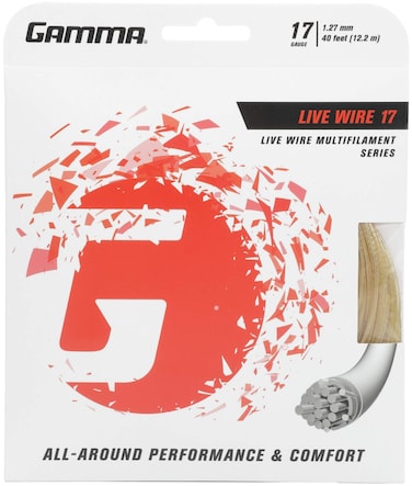 Gamma Live Wire 17G Tennis String, Natural