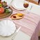 ZMD Cheesecloth Table Runner Pink Boho Gauze Table Runner 35x118 Inch Washable Table Cloth for Party, Wedding, Dining, Banquet Bridal Shower Sheer Centerpiece Spring Summer Home Decorations