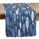 SARO LIFESTYLE School Collection Fish Design Table Runner, 16"x70", Navy Blue