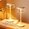 JHY DESIGN Aluminum Bedside Table Lamp 10.5&quot; H 3-Color Light Dimmable Nightstand Lamp with Simple Clear Lampshade Touch Control Lamp for Bedroom Living Room Indoors Outdoors(Set of 2,Type-C Charging)