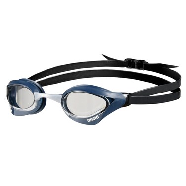 ARENA Unisex Cobra Core Swipe Anti-Fog Racing Swim Goggles for Men and Women Polycarbonate Non-Mirror Lens, Clear/Shark/Grey
