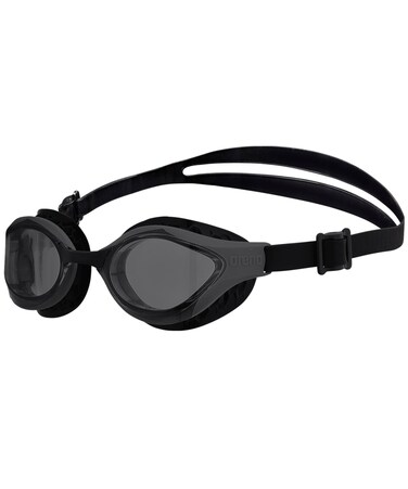 ARENA Unisex Adult Air-Bold Swipe Anti-Fog Training Swim Goggles for Men and Women Cushioned Seals Superior Comfort Non-Mirror Lens, Smoke/Smoke/Black