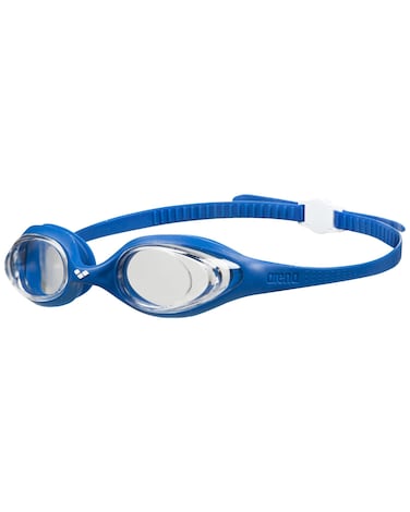 Arena Unisex Adult Spider Swimming Goggles Beginners Men and Women Anti-Fog No Leaking for Fitness Swimming, Non-Mirror Lens, Clear/Blue/White