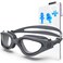 ZABERT Adult Swimming Goggles, Swim Goggles For Men Women Youth, Pool Water goggles Anti Fog Gray Clear Lens