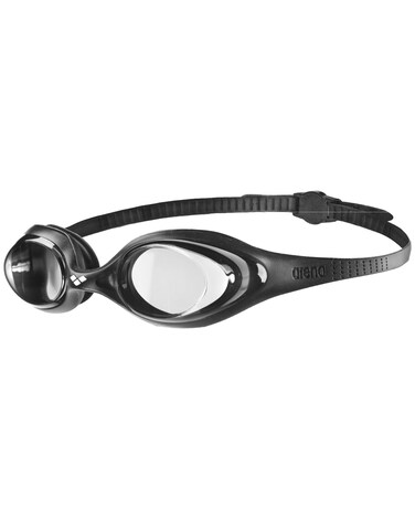 Arena Unisex Adult Spider Swimming Goggles Beginners Men and Women Anti-Fog No Leaking for Fitness Swimming, Non-Mirror Lens, Clear/Black/Clear