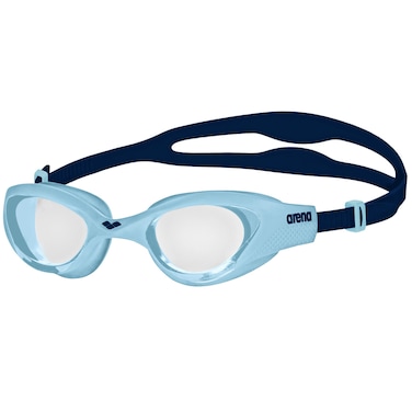 ARENA Unisex Youth The One Swim Goggles for Kids Ages 6 to 12 Watertight Fit Orbit-Proof Seals Anti-Fog Coated Non-Mirror Lens, Clear/Cyan/Blue