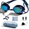 PHELRENA Swimming Goggles, Professional Swim Goggles Anti Fog UV Protection No Leaking for Adult Men Women Kids