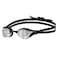 ARENA Unisex Cobra Core Swipe Anti-Fog Racing Swim Goggles for Men and Women Polycarbonate Mirror Lens, Silver/Black