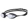 ARENA Unisex Adult Cobra Swipe Racing Swim Goggles for Men and Women Polycarbonate Mirror Lens Hydrodynamic Design, Silver/Black