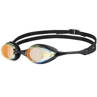 Arena Cobra Mirror and Non-Mirror Swim Goggles for Men and Women, Yellow Copper / Black