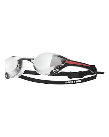 TYR Tracer-X Elite Racing Swim Goggles, Silver/Multi Mirrored