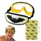 HYDROCOMFY Toddler Swimming Goggles, Kids Goggles Tangle Free, Yellow Bat Swimming Goggles for Kids3-6