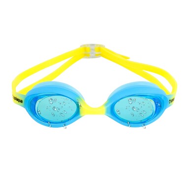 Splaqua Kids Swim Goggles - No Leak, UV Protection &amp; Anti-Fog Lenses with Adjustable Strap, Swimming Goggles for Youth, Kids, Children   with Ear Plugs (Blue/Yellow)