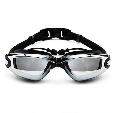 Huo Swim Goggles, Swimming Goggles No Leaking Full Protection Anti-fog Adult Men Women Youth.Waterproof earplugs and swimming goggles integrated(Black)