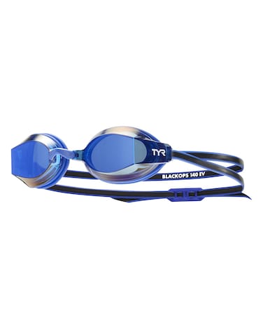 TYR Black Ops 140 EV Racing Mirrored Swim Goggles Women's Fit, Silver/mint
