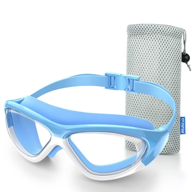 SYLEMTAM Kids Swim Goggles, Wide Vision Kids Swimming Goggles, Anti-Fog Pool Goggles for Kids Age 3-12