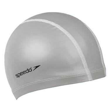 Speedo Unisex Pace Swimming Cap   Comfort Fit, Silver, One Size