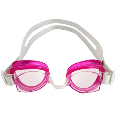 Water Gear No-Leak Anti-Fog Swim Goggles - Adjustable Durable Split Headband and Nose Strap - with UV Protection - Swimming Goggle for Men and Women (Red)