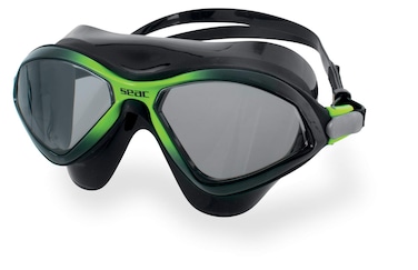 SEAC Diablo, Swimming Mask Goggles for men and women for use in the pool and Open Water, black/lime