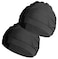 2 pcs Black Cloth Swim Caps for Women, Fabric Durable Non-Waterproof Elastic Swimming Pool Cap Bathing Cap for Long Hair
