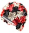 Sporti Flower Swim Cap (Black/White/Red)