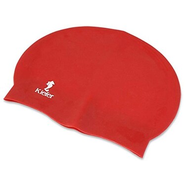 Kiefer 692003-Red Silicone Swim Cap, One Size, Red