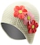 Sporti Floral Bubble Swim Cap - White/Pink/Yellow/Red
