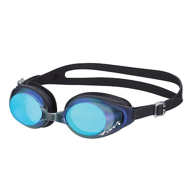 VIEW Swimming Gear V-630ASA SWIPE Fitness Swim Goggles, Blue/Black Mirrored Lens