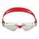Aquasphere Kayenne Adult Swim Goggles - 180-Degree Distortion Free Vision, Ideal for Active Pool or Open Water Swimmers   Unisex Adult, Silver Titanium-Mirrored Lens, Gray/Red Frame (EP2961006LMS)