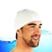 Swimming Cap Waterproof Dry Hair for Kids Men Women of Short Hair Silicone Elastic Solid Swim Cap for Toddlers Youth Adult Non-Toxic Comfortable Breathable White