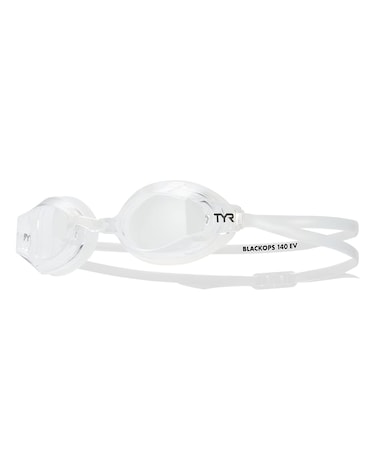 TYR Blackops 140 EV Racing Goggles Nano Fit, Clear/Clear/Clear